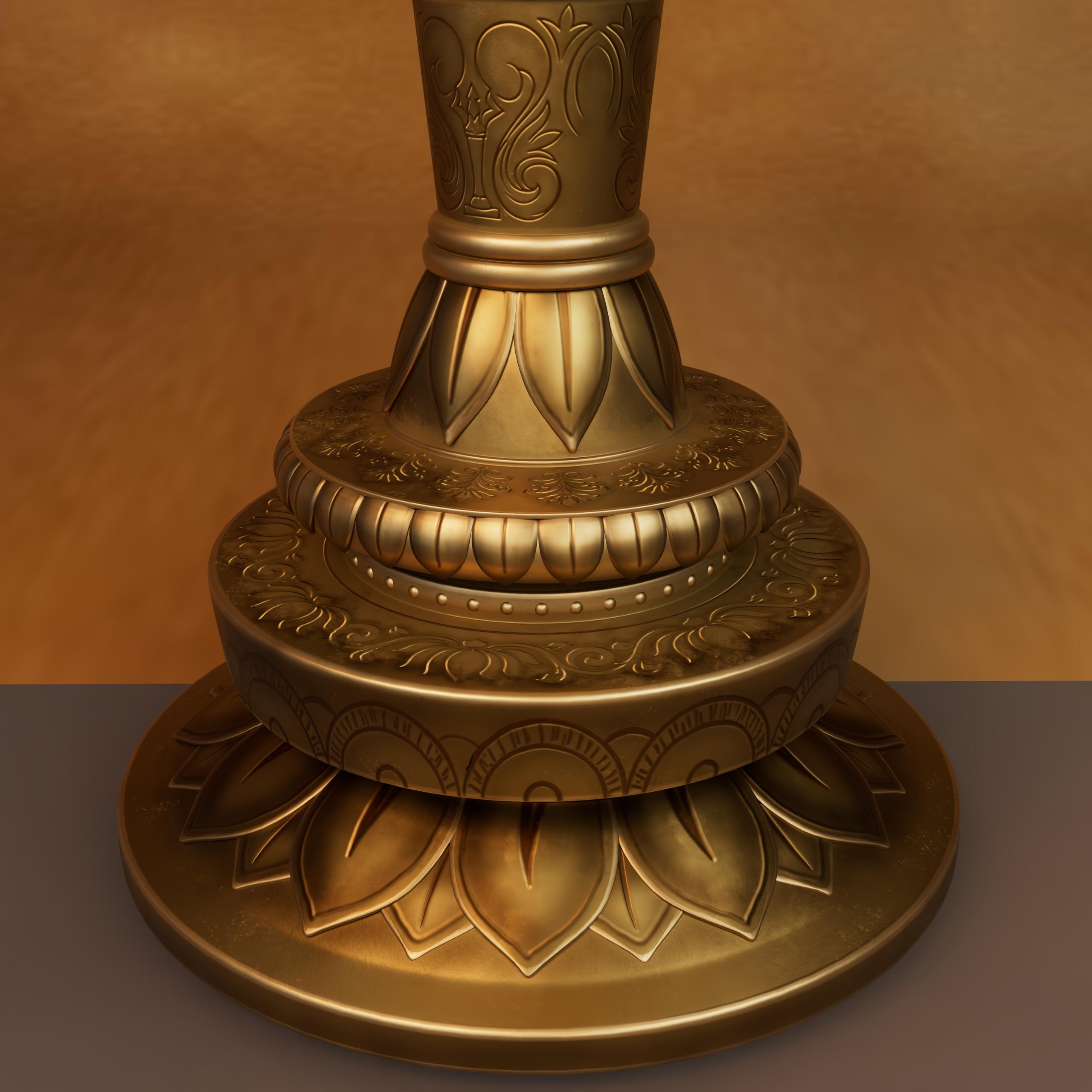 Guardian Temple Oil Lamp Alternate render