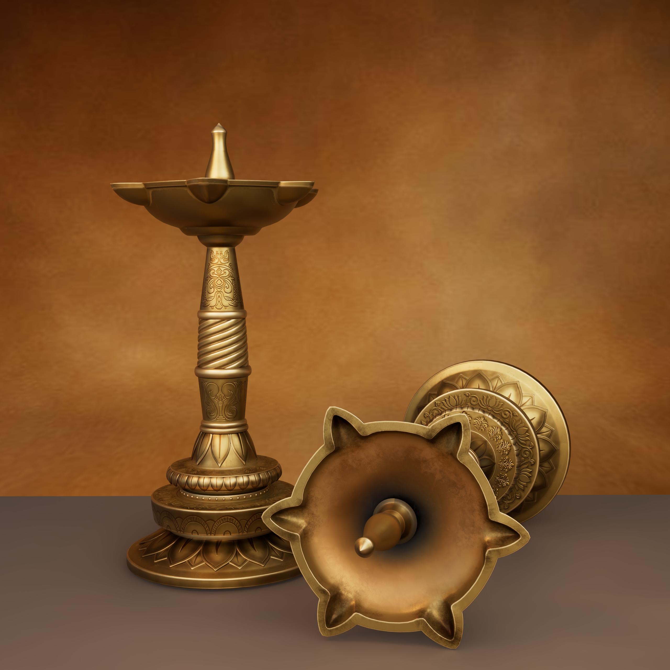 Guardian Temple Oil Lamp
