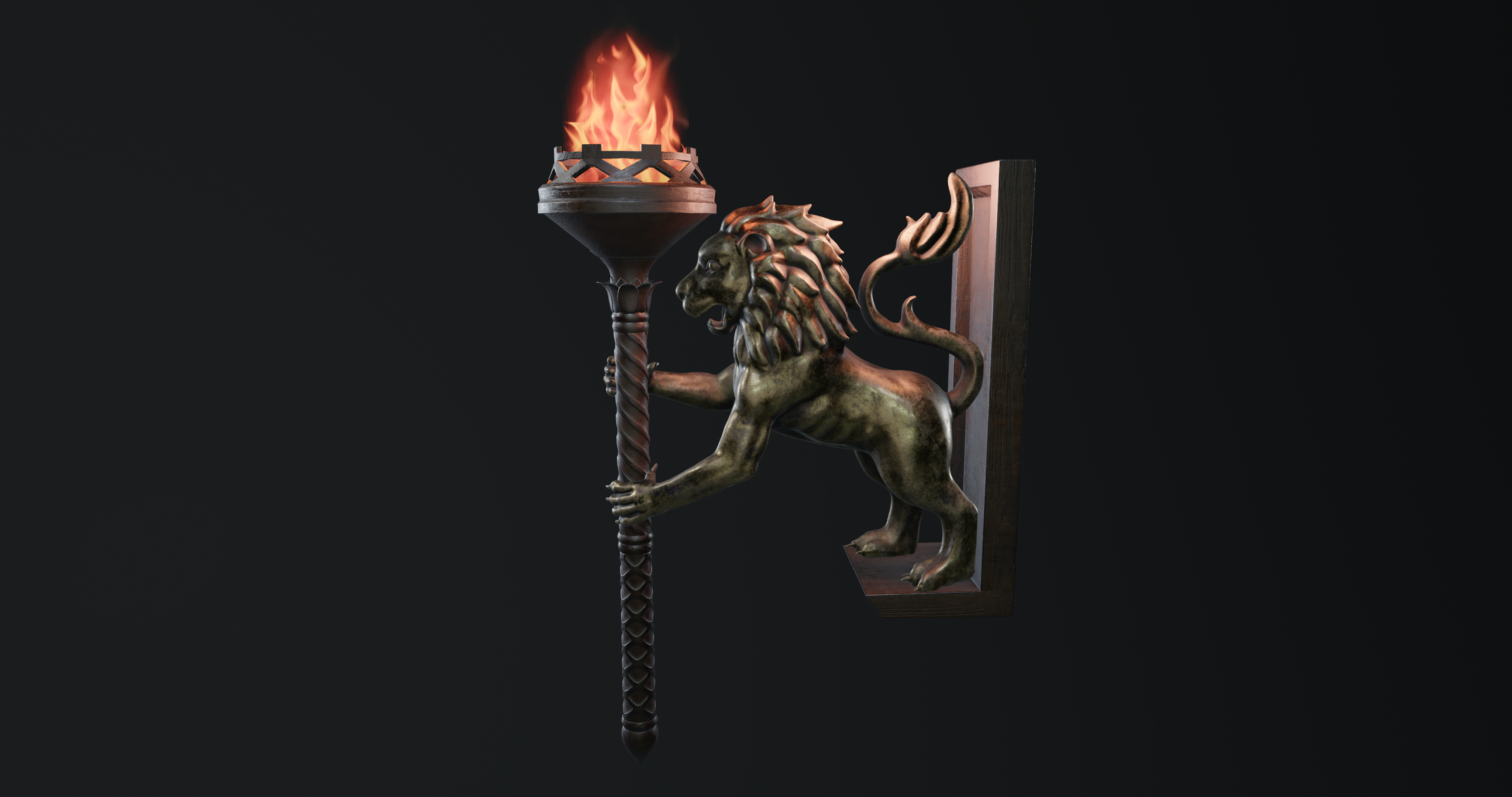 Temple Fire Torch Torch frontPose
