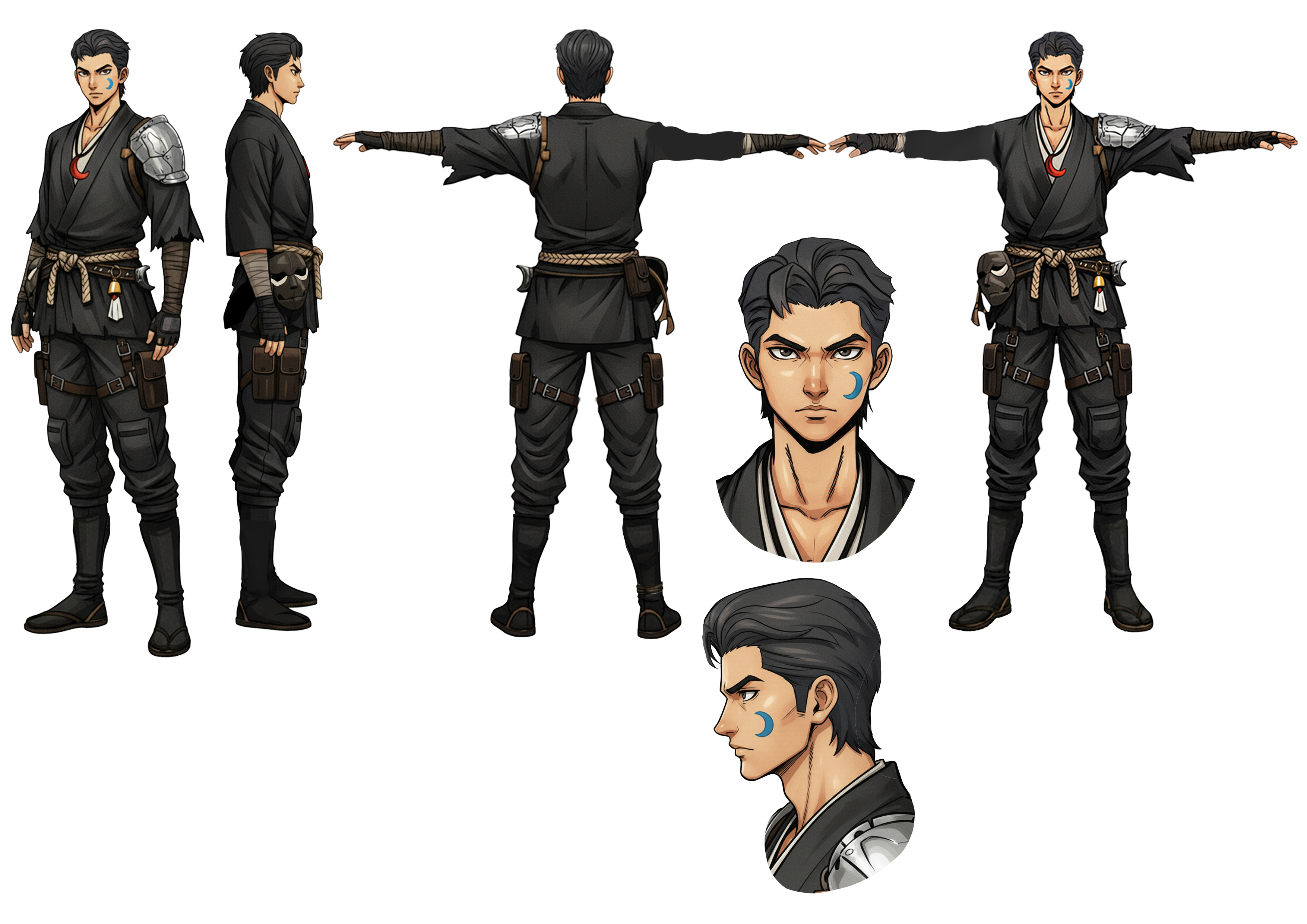 Kurohane Ryo Production model sheet